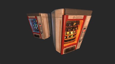 Sci-Fi Vending Machine And Snacks props free VR / AR / low-poly 3D model | CGTrader