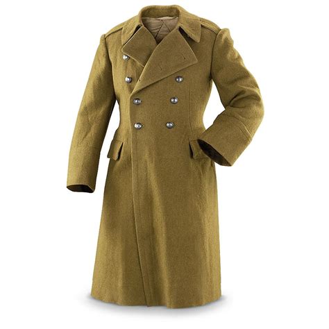 Romanian Military Surplus Wool Trench Coat, New - 230130, Military Trench Coats at Sportsman's Guide