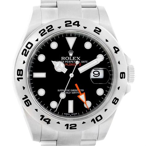 Rolex Explorer II Stainless Steel Black Dial Watch 216570 Box | SwissWatchExpo