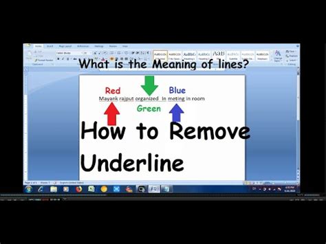 How to Remove Underline in Microsoft Word 2007 | Remove Red,Green and Blue Underline in Word ...