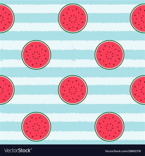 Seamless pattern background with watermelon Vector Image