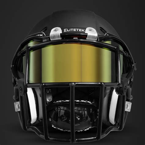 Black Gold Smoked Football Visor– EliteTek Sports