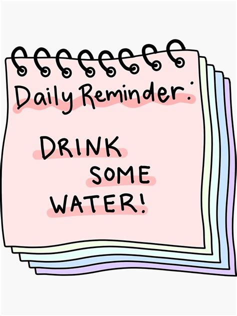 "Drink Water Reminder" Sticker for Sale by yunabi | Redbubble