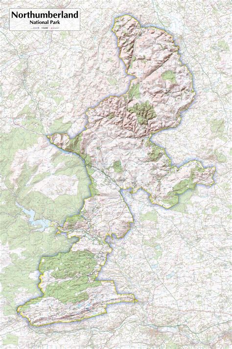 Northumberland National Park - Map Poster from Love Maps On...