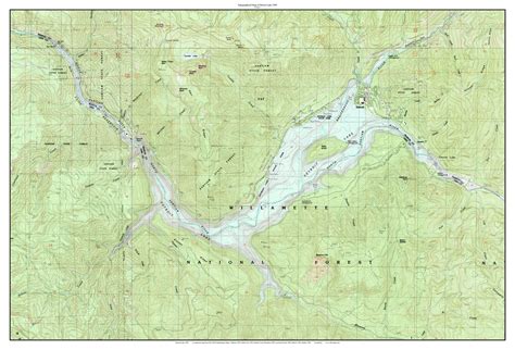 Detroit Lake 1985 - Custom USGS Old Topo Map - Oregon - OLD MAPS