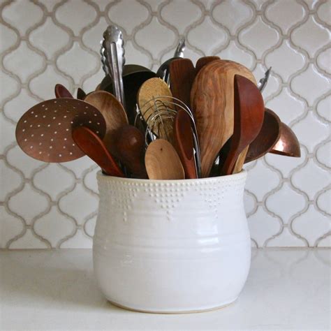 Extra Large Utensil Holder - 16 Color Choices — Back Bay Pottery