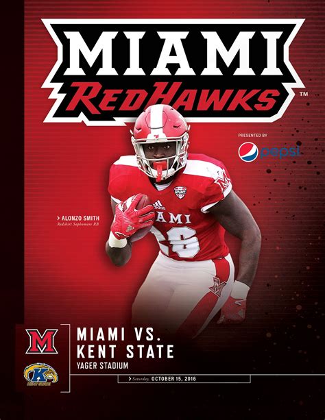 The 2016 @miamiuniversity RedHawks Football vs. Kent State Roster Card includes information on ...