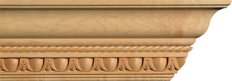 Egg and Dart Crown Molding 5-1/8" in Maple by Campbell Moulding - Traditional - Molding And Trim ...