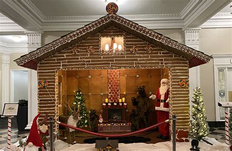 Queensbury Hotel Lobby Has Life-Sized Gingerbread House On Display For ...