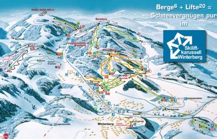 Winterberg ski map, Germany, Europe