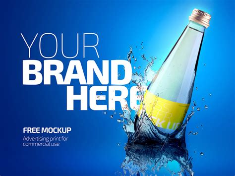 Free Glass Bottle Mockup PSD | Free Mockups, Best Free PSD Mockups - ApeMockups