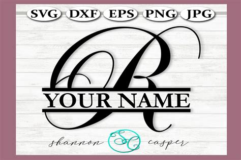 Split Monogram Letter R Single Letter File (291476) | SVGs | Design Bundles