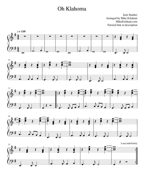 Jack Stauber - Oh Klahoma Sheet music for Piano (Solo) | Musescore.com