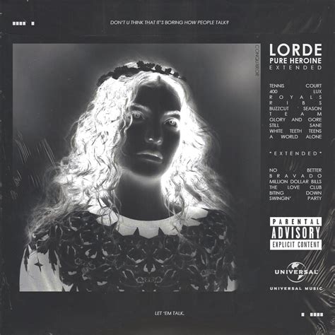 Lorde - Pure Heroine (fanmade album cover) by conquxror on DeviantArt