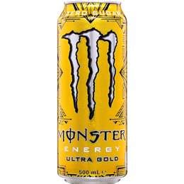 Monster Energy Ultra Gold Cans 500ml X 4 Pack | Woolworths