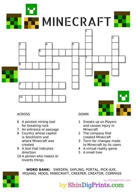 Minecraft Word Search Printable Word Search Printable | Images and ...