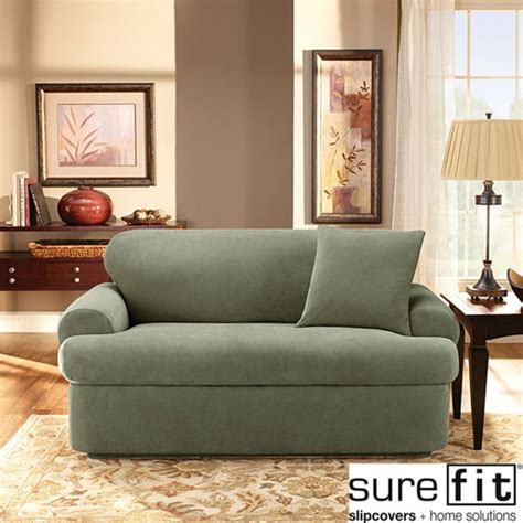 Stretch Pique 3-piece T-cushion Sofa Slipcover - Overstock Shopping - Big Discounts on Sure Fit ...