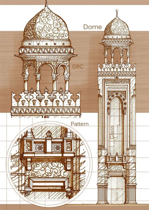 Loading... | Architecture sketch, Mughal architecture, Architecture drawing