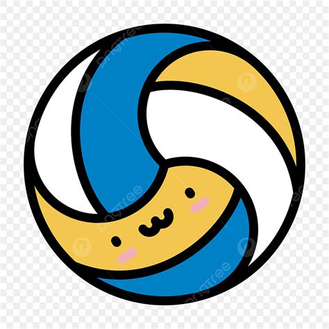 Volleyball Ball Cartoon Hand Painted, Comic, Childlike, Mbe Style PNG ...