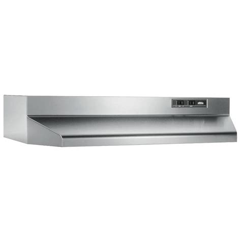 Shop Broan Undercabinet Range Hood (Stainless steel/Black) (Common: 36-in; Actual: 35.87-in) at ...