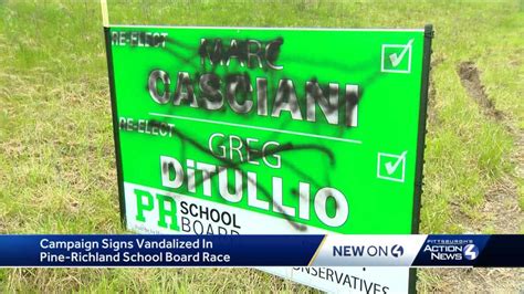 Pine-Richland school board candidate signs stolen and vandalized