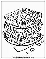 Waffle Coloring Pages Free Printables For Kids  Sheets sketch template
