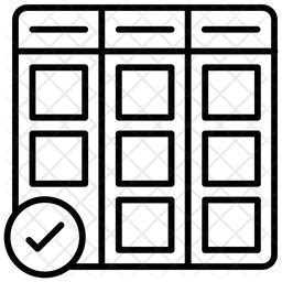 Kanban Board Icon - Download in Line Style