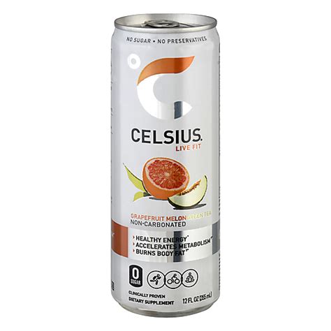 Celsius Non Carbonated Grapefruit Melon Green Tea 12 oz | Sports ...