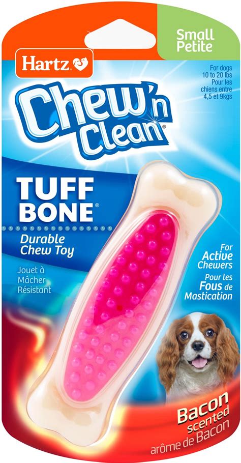 Hartz Chew 'n Clean Tuff Bone Dog Toy, Color Varies, Small - Chewy.com