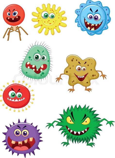 Virus cartoon collection set | Stock vector | Colourbox