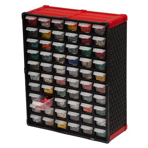 TAFCO Product 60-Compartment Small Parts Organizer, Red-DSOR60TRD - The ...