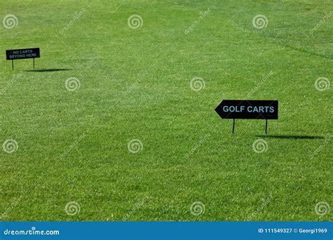 Golf Course and Banner Plate Stock Image - Image of concepts, sports: 111549327