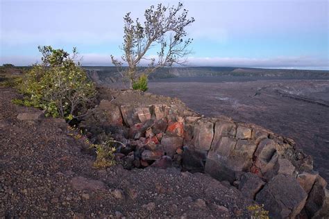 At the Edge of Halema'uma'u Crater Photograph by Heidi Fickinger