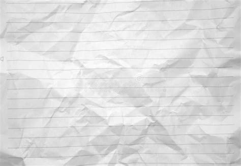 Lined Crumpled White Paper Background Image Photo Stock Photo - Image ...