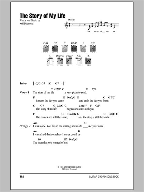 The Story Of My Life by Neil Diamond - Guitar Chords/Lyrics - Guitar Instructor