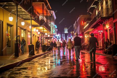 Premium AI Image | Bourbon Street Nightlife photography