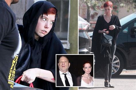 Harvey Weinstein's eldest daughter Lily, 22, looks miserable as she arrives home one day after ...