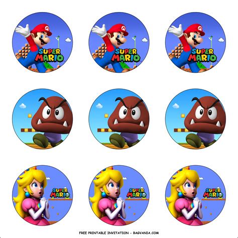 Super Mario Cupcake Toppers Templates | FREE Printable Birthday ...