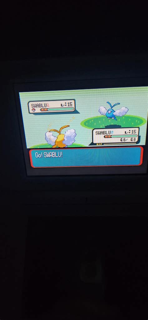 [Gen 3] Shiny Swablu the day after phasing on Lombre! : r/ShinyPokemon