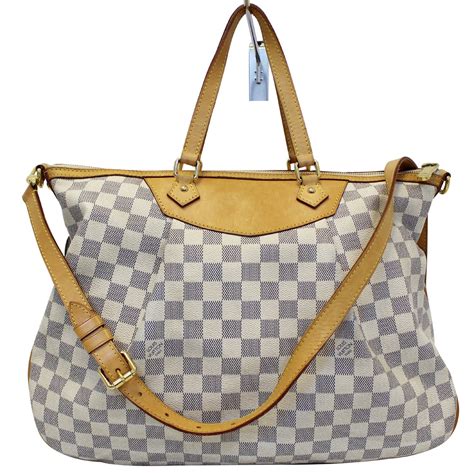 Louis Vuitton Siracusa GM Damier Azur Shoulder Handbag