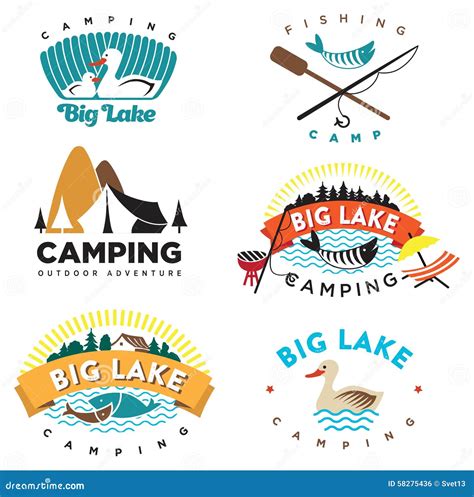 Camping logo stock vector. Illustration of fishing, sign - 58275436