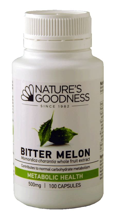 BITTER MELON 500mg 100/365 Capsules – Natures Goodness