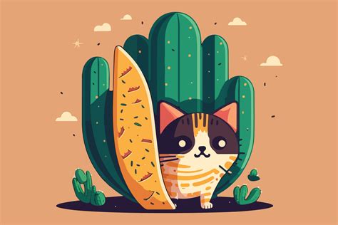 Cat Taco vector illustration 22330592 Vector Art at Vecteezy