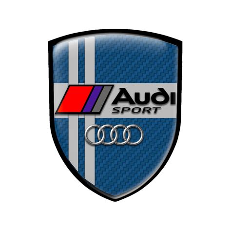 Audi Sport Silicone Sticker Navy Carbon | Domed Emblems | Stickers | X ...