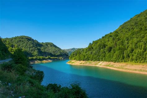 Zlatar Lake in Serbia stock image. Image of meander - 100801179