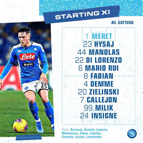 Napoli lineup vs Juventus : r/sscnapoli