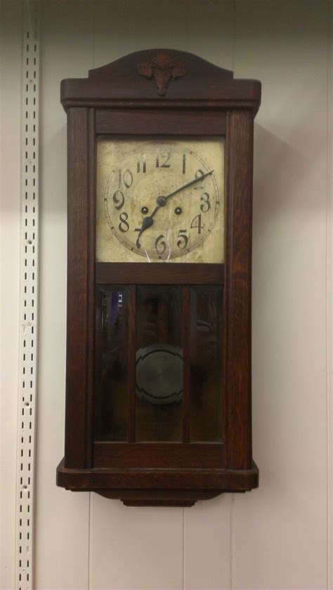 1900's German wall clock, made of Oak | Vintage wall clock, Craftsman ...