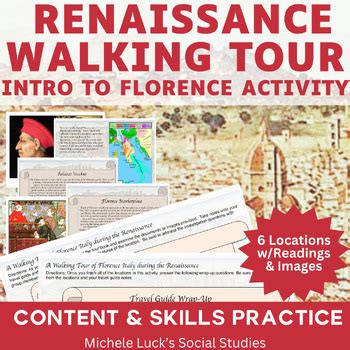 Renaissance Walking Tour or Gallery Walk of Florence Italy Centers Activity