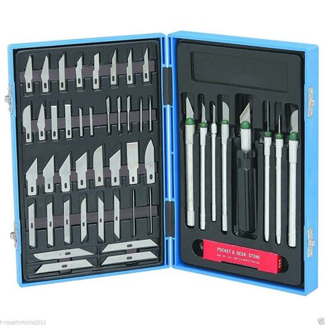 MINI HOBBY KNIFE SET WITH CASE EXACTO BLADES KIT FOR CARVING AND ...