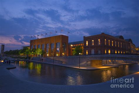 NCAA Hall Of Champions Blue Hour Wide Photograph by David Haskett II